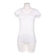 T-shirt Jadea Scollo Ampio Donna in Cotone Elasticizzato