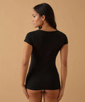 T-shirt Jadea Scollo Ampio Art. 4181 Donna in Cotone Elasticizzato