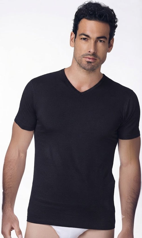 T-Shirt Uomo Nottingham Scollo a “V” Mezza Manica – Art. FOX