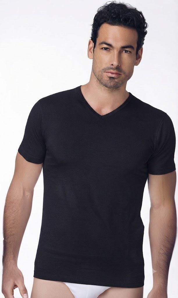 T-Shirt Uomo Nottingham Scollo a “V” Mezza Manica – Art. FOX