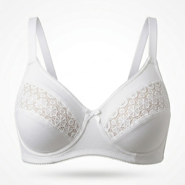 Reggiseno SièLei Art. 93 – In Cotone con Pizzo, Senza Ferretto