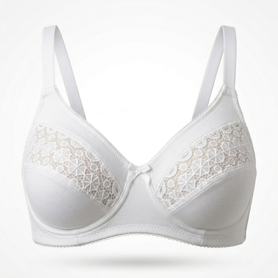 Reggiseno SièLei Art. 93 – In Cotone con Pizzo, Senza Ferretto