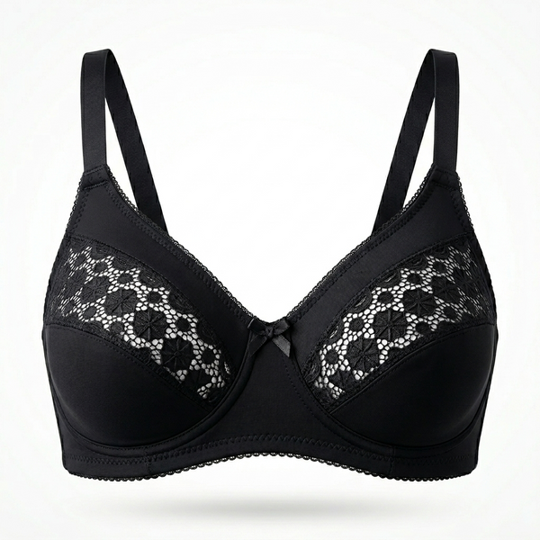 Reggiseno SièLei Art. 93 – In Cotone con Pizzo, Senza Ferretto